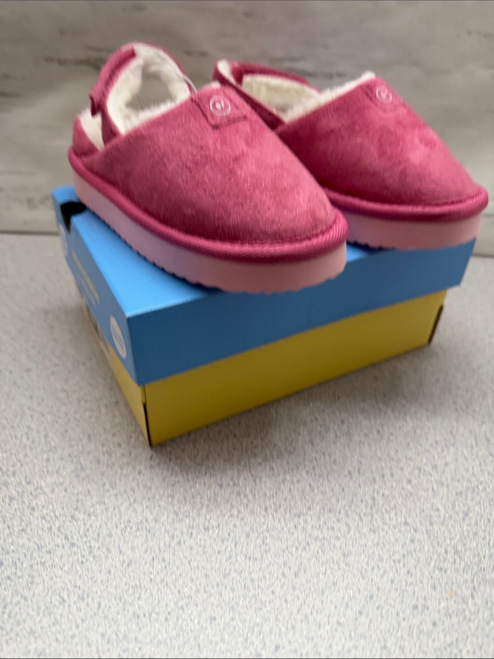 Stride Rite Girls Pink Suede Slip-On Clogs